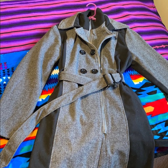 Yoki women’s double breasted trench/pea coat - Picture 4 of 7